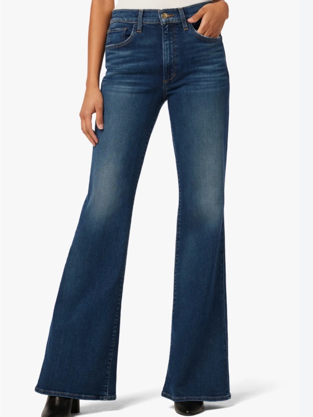 Joe’s Jeans “The Molly” High-Rise Dark Blue Flare Jeans Size 25